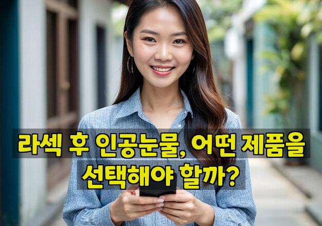 라섹 후 인공눈물, 어떤 제품을 선택해야 할까?